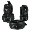 Leather Anklecuffs Black - 5 cm