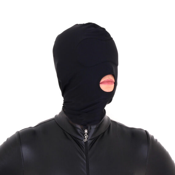 Black BDSM Hood Mouth Only