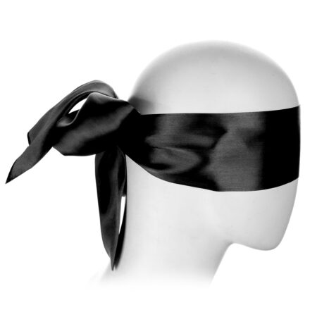 Black Blindfold Satin Look