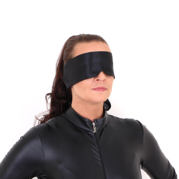 Black Blindfold Satin Look