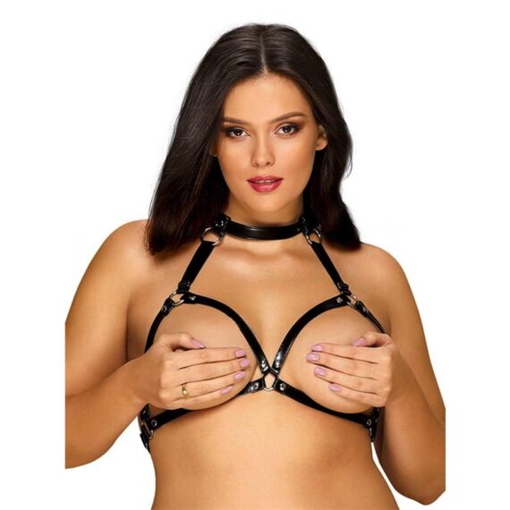 Adjustable Bra Harness Leatherlike Curvy XL/XXL