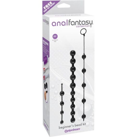 Anal Fantasy Collection  Beginners Bead Kit - Colour Black