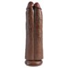 Double Dildo Two Cocks One Hole 11 Brown