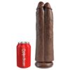 Double Dildo Two Cocks One Hole 11 Brown