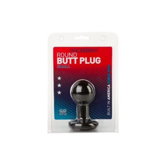 Round Butt Plug Small Black