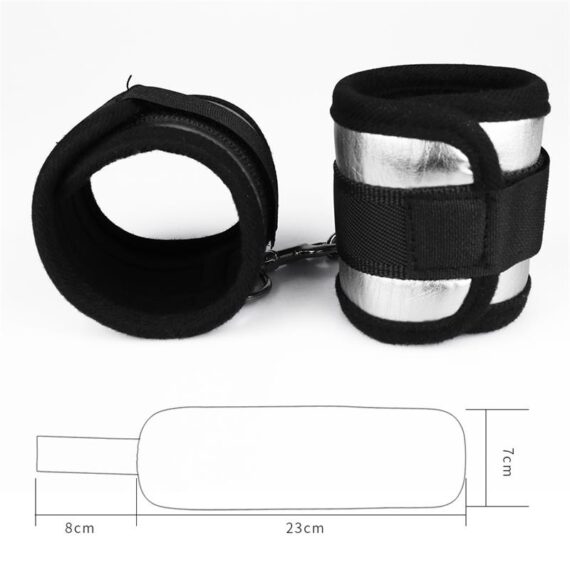 Velcro Handcuffs  Black and Silver