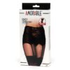 Wide Garter Belt with Stocking Black