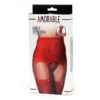 Wide Garter Belt with Stocking Red